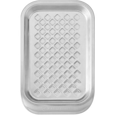 Master Class MasterClass Bandeja de horno pequeña de aluminio reciclado , bandeja de horno, 24 x 15 cm, utensilios de horno apilables Distribución superior del calor y resistente a la deformación Master Class MasterClass Bandeja de horno pequeña de aluminio reciclado , bandeja de horno, 24 x 15 cm, utensilios de horno apilables Distribución superior del calor y resistente a la deformación