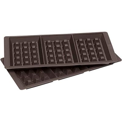 Lurch Waffel Molde Flexiform 29x14,5cm 2 piezas en marrón, Silicona, 20x15x10cm Lurch Waffel Molde Flexiform 29x14,5cm 2 piezas en marrón, Silicona, 20x15x10cm