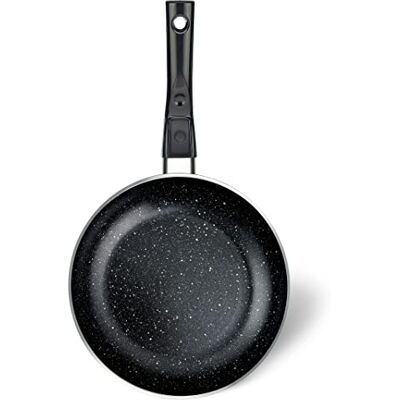 Pensofal , Línea Biostone, Sartén Alta, Mango extraíble en bakelita, diámetro 28 cm, Aluminio Antiadherente, Efecto Piedra, Negro, Apta también para inducción Pensofal , Línea Biostone, Sartén Alta, Mango extraíble en bakelita, diámetro 28 cm, Aluminio Antiadherente, Efecto Piedra, Negro, Apta también para inducción