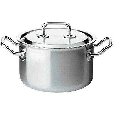 Spring Brigade Premium Olla con tapa (24 cm), color plateado Spring Brigade Premium Olla con tapa (24 cm), color plateado