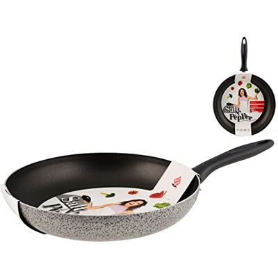 HOME Salt N'Pepper Sartén de Aluminio, Revestimiento Antiadherente, 32 cm HOME Salt N'Pepper Sartén de Aluminio, Revestimiento Antiadherente, 32 cm