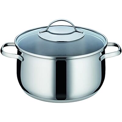 Kelomat , , Cacerola para carne, diámetro 16 cm, contenido 1,8 litros, con tapa, Torrano, acero inoxidable Kelomat , , Cacerola para carne, diámetro 16 cm, contenido 1,8 litros, con tapa, Torrano, acero inoxidable