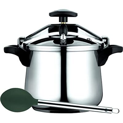 Fagor Olla a Presión 10 Litros, Inducción, Express, Acero Inoxidable 18/10, Todo Tipo Cocinas, Fondo Termo Difusor, 3 Sistemas Seguridad, Incluye Cucharon Melier de Nylon Fagor Olla a Presión 10 Litros, Inducción, Express, Acero Inoxidable 18/10, Todo Tipo Cocinas, Fondo Termo Difusor, 3 Sistemas Seguridad, Incluye Cucharon Melier de Nylon