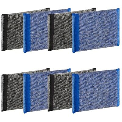 Maya Pack de 8 Estropajos de Cocina para Limpieza de Acero Inoxidable en Ollas, Sartenes y Hornos sin Dejar Rayas 13x9x1,7 cm Esponjas Quita Grasa (INOX, Azul/Negro) Maya Pack de 8 Estropajos de Cocina para Limpieza de Acero Inoxidable en Ollas, Sartenes y Hornos sin Dejar Rayas 13x9x1,7 cm Esponjas Quita Grasa (INOX, Azul/Negro)
