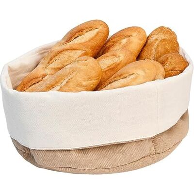 Garcia de Pou García de Pou 198.39 Cesta Pan, 15 x 20 x 7 cm, Set de 12, Crema/Marrón Garcia de Pou García de Pou 198.39 Cesta Pan, 15 x 20 x 7 cm, Set de 12, Crema/Marrón