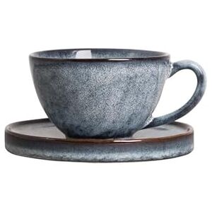 BY ON ByON Mug & plate Jade Taza con platillo de porcelana (13,5 x 11 x 7 cm, diámetro de 15,5 x 1,5 cm, capacidad 25 cl), color azul BY ON ByON Mug & plate Jade Taza con platillo de porcelana (13,5 x 11 x 7 cm, diámetro de 15,5 x 1,5 cm, capacidad 25 cl), color azul