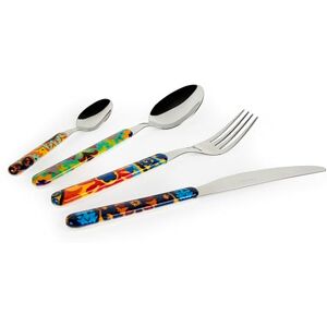 Excelsa New Delhi Juego de 24 cubiertos, acero inoxidable, mango de plástico Excelsa New Delhi Juego de 24 cubiertos, acero inoxidable, mango de plástico