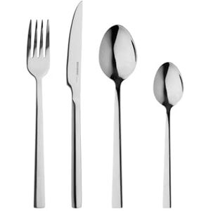 Bergner SOFIA BG, Cubertería de acero inoxidable de 16 piezas, Incluye 4 cuchillos, 4 tenedores, 4 cucharas, 4 cucharillas, 4 cucharas planas, Plata Bergner SOFIA BG, Cubertería de acero inoxidable de 16 piezas, Incluye 4 cuchillos, 4 tenedores, 4 cucharas, 4 cucharillas, 4 cucharas planas, Plata