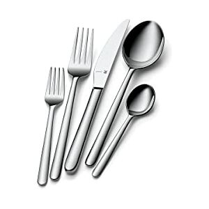WMF Flame Plus Cromargan Protect Cuberteria 30 Piezas 6 Comensales de Acero Inoxidable Cromargan Protect con Acabado Pulido, Apto para Lavavajillas WMF Flame Plus Cromargan Protect Cuberteria 30 Piezas 6 Comensales de Acero Inoxidable Cromargan Protect con Acabado Pulido, Apto para Lavavajillas