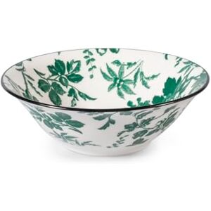 H&H Copa Margaret de porcelana decorada verde Ø20,5 cm – Lavable en lavavajillas y apta para microondas – Cuenco elegante para uso diario H&H Copa Margaret de porcelana decorada verde Ø20,5 cm – Lavable en lavavajillas y apta para microondas – Cuenco elegante para uso diario