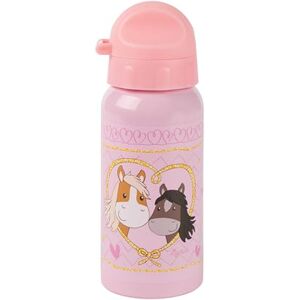 Sigikid Botella de acero inoxidable Pony Love a prueba de fugas, sin BPA, resistente, ligera, desmontable, fácil de limpiar, para niños de 3 a 8 años, código , caballos y rosa, 400 ml Sigikid Botella de acero inoxidable Pony Love a prueba de fugas, sin BPA, resistente, ligera, desmontable, fácil de limpiar, para niños de 3 a 8 años, código , caballos y rosa, 400 ml