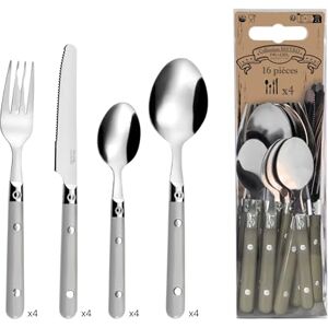 Pradel Essentiel PRADEL SAXO Set 16 Cubiertos Acero Inox Mango Gris Pradel Essentiel PRADEL SAXO Set 16 Cubiertos Acero Inox Mango Gris