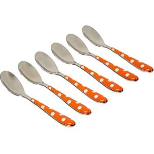 BUGATTI Pois (Dots) psou-014 F08/6 cucharas Mocha (Juego de 6) – San (Resina de estireno acrilonitrilo)/Acero – 16 x 20 x 3 cm, Color Naranja BUGATTI Pois (Dots) psou-014 F08/6 cucharas Mocha (Juego de 6) – San (Resina de estireno acrilonitrilo)/Acero – 16 x 20 x 3 cm, Color Naranja