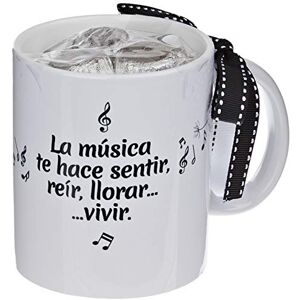 Mopec Taza cerámica "música en el aire con 6bombones Mopec Taza cerámica "música en el aire con 6bombones
