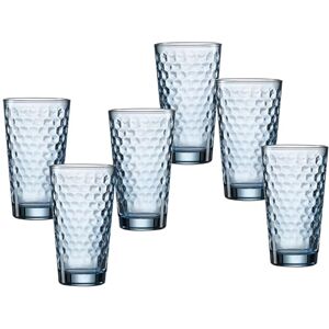 Ritzenhoff & Breker Juego de 6 vasos largos Favo, color azul, cristal Ritzenhoff & Breker Juego de 6 vasos largos Favo, color azul, cristal