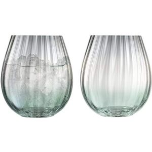 LSA International Dusk DU01 Vaso, 425 ml, 2 unidades, color verde y gris LSA International Dusk DU01 Vaso, 425 ml, 2 unidades, color verde y gris