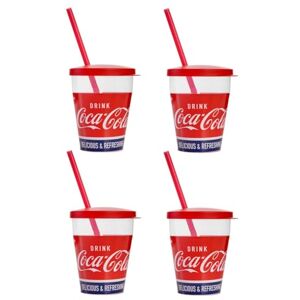 Set de 4 vasos de plástico Coca-Cola Set de 4 vasos de plástico Coca-Cola
