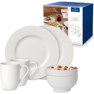 Villeroy & Boch For Me Servicio de Desayuno para Dos, 6 Piezas, Porcelana Premium, Color Blanco Villeroy & Boch For Me Servicio de Desayuno para Dos, 6 Piezas, Porcelana Premium, Color Blanco