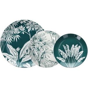 Set de Vajilla Multicolor Madison Palm 18 piezas de Tognana Porcellane Set de Vajilla Multicolor Madison Palm 18 piezas de Tognana Porcellane