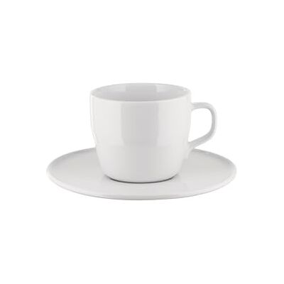 Alessi Itsumo Set de Una Tacita de Té de Diseño, con Platillo, Uso Diario, Estética Minimalista, en Porcelana Blanca, Diámetro 16 cm Alessi Itsumo Set de Una Tacita de Té de Diseño, con Platillo, Uso Diario, Estética Minimalista, en Porcelana Blanca, Diámetro 16 cm