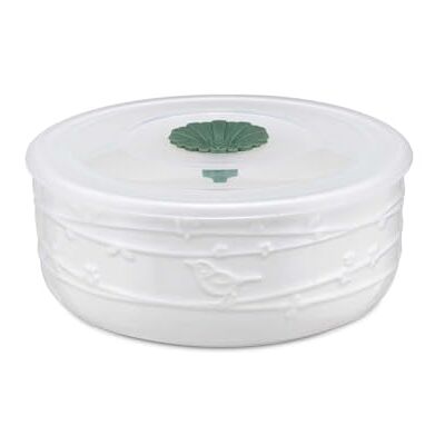 LA PORCELLANA BIANCA Cuenco con tapa para pájaros Caja regalo de porcelana y silicona LA PORCELLANA BIANCA Cuenco con tapa para pájaros Caja regalo de porcelana y silicona
