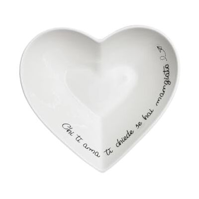 LA PORCELLANA BIANCA Il Onesti Cuenco de porcelana con forma de corazón, 16 cm de diámetro LA PORCELLANA BIANCA Il Onesti Cuenco de porcelana con forma de corazón, 16 cm de diámetro
