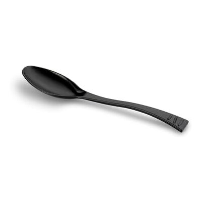 ALPHAFORM – Bolsa de 40 cucharas de postre reutilizables, 150 mm, resistentes a 125 lavados en el lavavajillas, tamaño estándar, color negro, bandeja de alimentos desechables ALPHAFORM – Bolsa de 40 cucharas de postre reutilizables, 150 mm, resistentes a 125 lavados en el lavavajillas, tamaño estándar, color negro, bandeja de alimentos desechables
