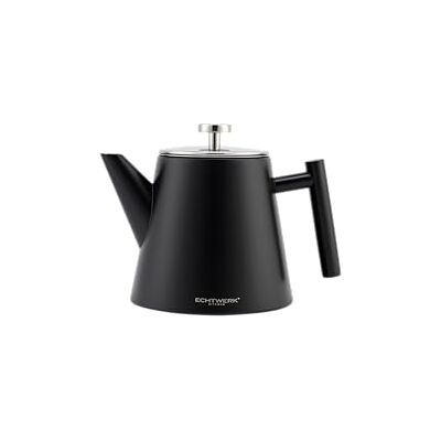 ECHTWERK Tetera de doble pared de acero inoxidable, con función térmica y colador de poros finos para disfrutar del té perfecto, irrompible, sin goteo, para 6-8 tazas, 1000 ml ECHTWERK Tetera de doble pared de acero inoxidable, con función térmica y colador de poros finos para disfrutar del té perfecto, irrompible, sin goteo, para 6-8 tazas, 1000 ml