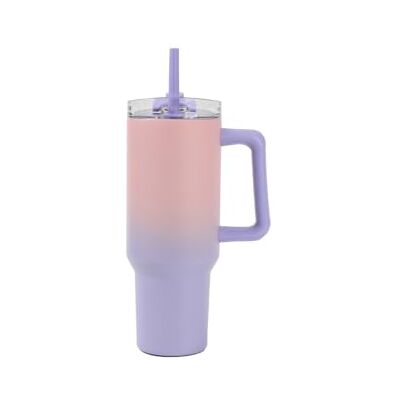 IDRINK Vaso Termo de Viaje, 1,2 L, con asa y pajita (Rosa/Lila) IDRINK Vaso Termo de Viaje, 1,2 L, con asa y pajita (Rosa/Lila)