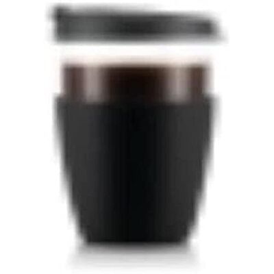 Bodum JOYCUP Taza de cristal con tapa y manguito de silicona, 0,4 l Bodum JOYCUP Taza de cristal con tapa y manguito de silicona, 0,4 l