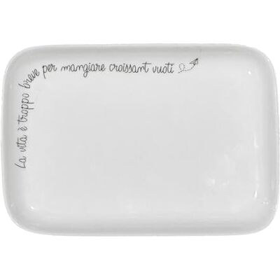 LA PORCELLANA BIANCA Gli Onesti Plato Rectangular 22 x 15 cm, Porcelana LA PORCELLANA BIANCA Gli Onesti Plato Rectangular 22 x 15 cm, Porcelana