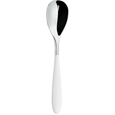 Grunwerg Rockingham Forge Juego de 2 cucharas de postre de acero inoxidable, mango blanco de plástico PBT 18/10 Grunwerg Rockingham Forge Juego de 2 cucharas de postre de acero inoxidable, mango blanco de plástico PBT 18/10