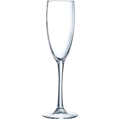 Arcoroc Vina, Juego de 6 Copas Flauta de Vidrio para Champán, 19 cl, Aptas para Lavavajillas Arcoroc Vina, Juego de 6 Copas Flauta de Vidrio para Champán, 19 cl, Aptas para Lavavajillas