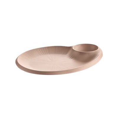 APS Plato – NERO – 24 x 20 cm, alto: 2,5 cm, melamina arena, con cuenco para salsas integrado Ø 7 cm (0,04 l), apilable, apto para lavavajillas, robusto y moderno APS Plato – NERO – 24 x 20 cm, alto: 2,5 cm, melamina arena, con cuenco para salsas integrado Ø 7 cm (0,04 l), apilable, apto para lavavajillas, robusto y moderno