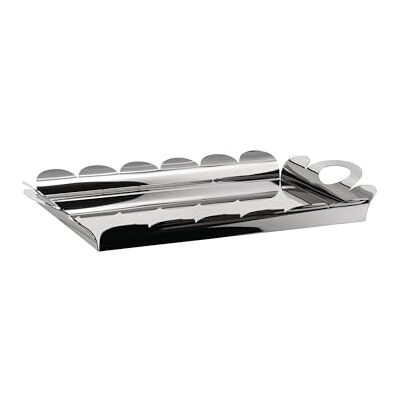 Alessi Recinto Bandeja de Diseño Rectangular, con Borde Festoneado y Asas de Acero Inoxidable Alessi Recinto Bandeja de Diseño Rectangular, con Borde Festoneado y Asas de Acero Inoxidable
