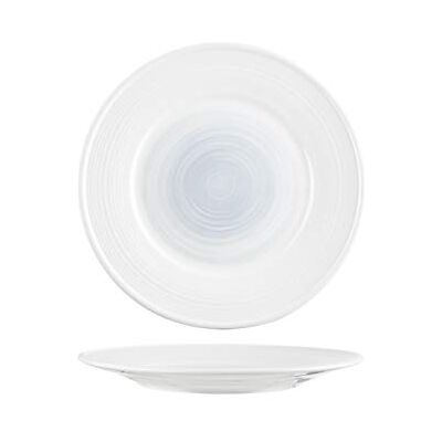 Cosy & Trendy Brindisi Sea Plato de porcelana (26 cm), color blanco y azul Cosy & Trendy Brindisi Sea Plato de porcelana (26 cm), color blanco y azul