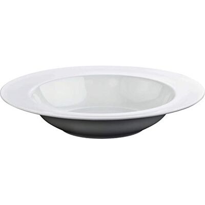 Wilmax Plato hondo (porcelana, 23 cm de diámetro, 450 ml), color blanco Wilmax Plato hondo (porcelana, 23 cm de diámetro, 450 ml), color blanco