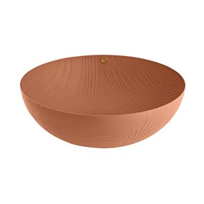 Alessi Copa en acero colorado con resina epoxi con decoración en relieve, marrón Alessi Copa en acero colorado con resina epoxi con decoración en relieve, marrón