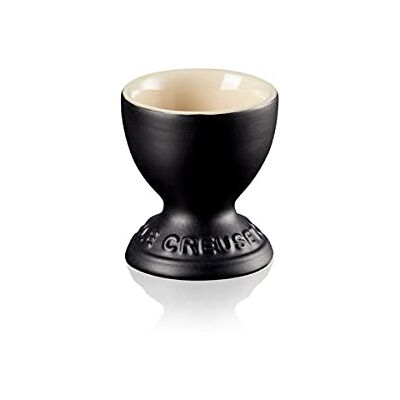LE CREUSET Huevera de cerámica de gres, 0, 04 L, 9 g, Negro Mate, LE CREUSET Huevera de cerámica de gres, 0, 04 L, 9 g, Negro Mate,