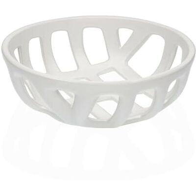 Versa Frutero Blanco Cerámica Dolomita 26,4 x 8,5 x 26,4 cm Versa Frutero Blanco Cerámica Dolomita 26,4 x 8,5 x 26,4 cm