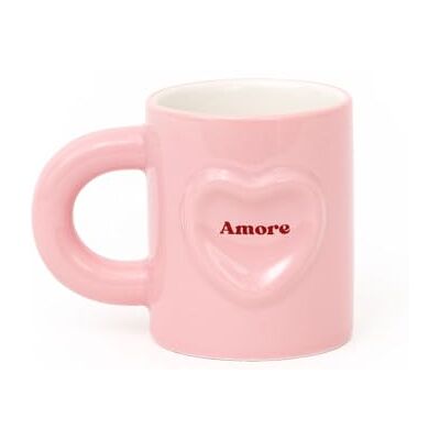 Mr. Wonderful – Taza 3D “Amore” – Taza de Cerámica 300 ml – Diseño en Relieve y Mensaje Romántico – Regalo Original para Parejas Mr. Wonderful – Taza 3D “Amore” – Taza de Cerámica 300 ml – Diseño en Relieve y Mensaje Romántico – Regalo Original para Parejas