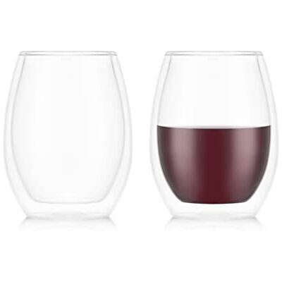 Bodum SKÅL Merlot Juego de 2 copas de vino de doble pared (0,5 L) Bodum SKÅL Merlot Juego de 2 copas de vino de doble pared (0,5 L)