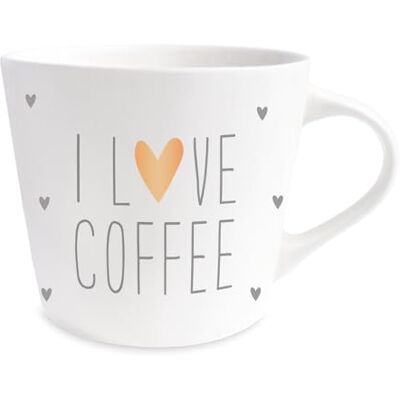 Grafik Werkstatt Grafik-Werkstatt Taza de café con oro real, taza de porcelana, 420 ml, I Love Coffee Grafik Werkstatt Grafik-Werkstatt Taza de café con oro real, taza de porcelana, 420 ml, I Love Coffee