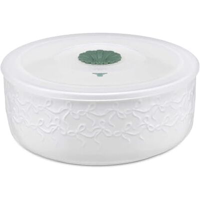 LA PORCELLANA BIANCA Cuenco con tapa con lazos, caja de regalo de porcelana y silicona LA PORCELLANA BIANCA Cuenco con tapa con lazos, caja de regalo de porcelana y silicona