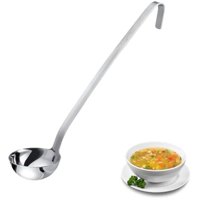 Westmark Ladle Pro, Cucharón sopera pequeño de acero inoxidable para la cocina profesional, Cucharón para salsas, aderezos, etc., Plata, Ø 8 cm, 125 ml Westmark Ladle Pro, Cucharón sopera pequeño de acero inoxidable para la cocina profesional, Cucharón para salsas, aderezos, etc., Plata, Ø 8 cm, 125 ml