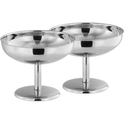 APS Juego de 2 copas de helado FRIGIO, 180 ml, acero inoxidable pulido brillante, apto para lavavajillas APS Juego de 2 copas de helado FRIGIO, 180 ml, acero inoxidable pulido brillante, apto para lavavajillas