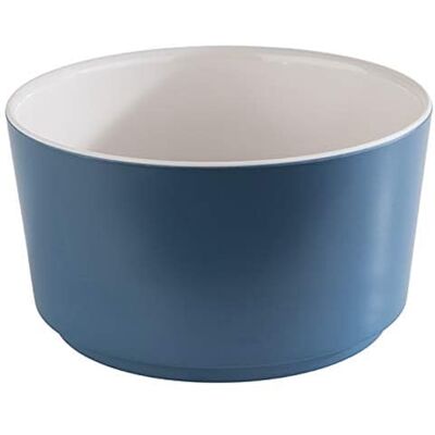 APS Happy Buffet Cuenco redondo (melamina, diámetro 13,0 cm, altura 7 cm, capacidad 0,6 L), color blanco y azul APS Happy Buffet Cuenco redondo (melamina, diámetro 13,0 cm, altura 7 cm, capacidad 0,6 L), color blanco y azul