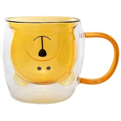 lachineuse – Taza de oso lindo miel – Cristal doble pared – Incluye asa – Capacidad 275 ml – Taza de café, té, chocolate caliente, capuchino – Taza decorativa japonesa – Idea de regalo de Japón Asia lachineuse – Taza de oso lindo miel – Cristal doble pared – Incluye asa – Capacidad 275 ml – Taza de café, té, chocolate caliente, capuchino – Taza decorativa japonesa – Idea de regalo de Japón Asia