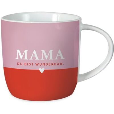 Grafik Werkstatt Taza de café de 300 ml, porcelana, diseño con texto en alemán "Mama du bist wunder Grafik Werkstatt Taza de café de 300 ml, porcelana, diseño con texto en alemán "Mama du bist wunder