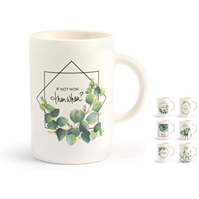 H-H 838958 Juego de 6 Tazas de Porcelana Ósea Blanca Mate - Taza H-H 838958 Juego de 6 Tazas de Porcelana Ósea Blanca Mate - Taza